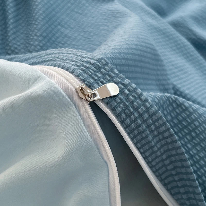Dekbedovertrekset microfiber 3-delig met rits
