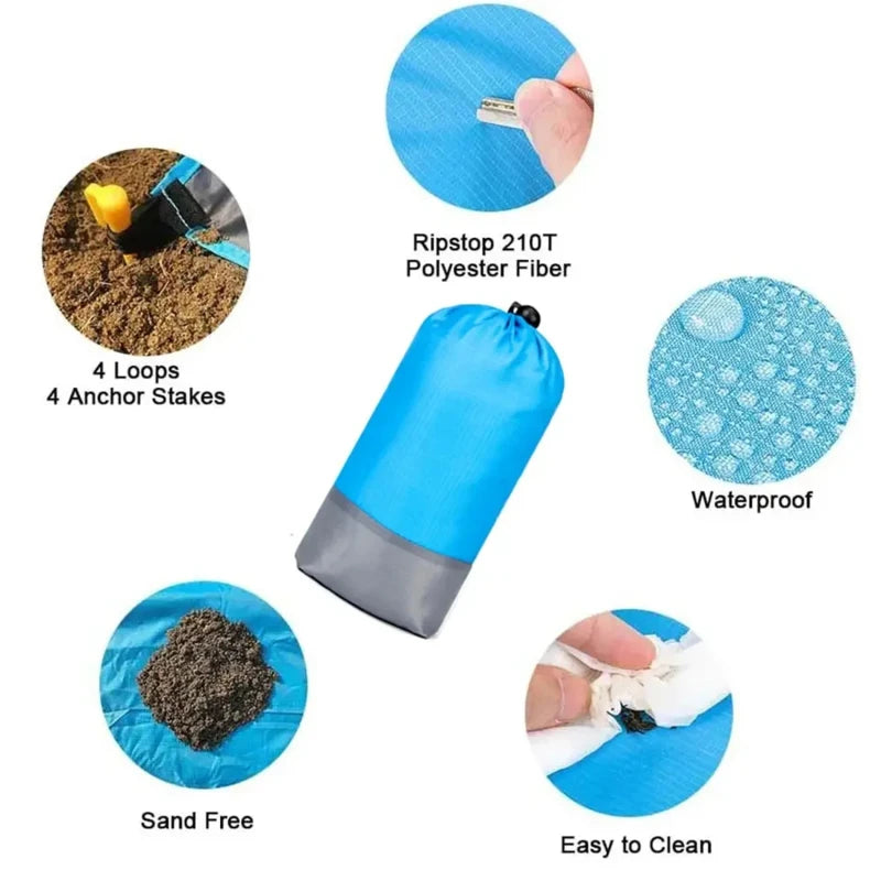 Strandmat extra groot waterdicht zandvrij