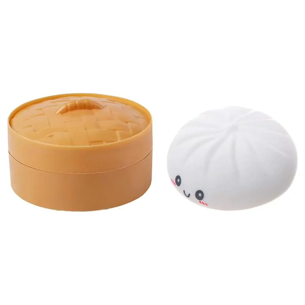 Kleurrijke Dumpling Stressbal Fidget Toy met Stoommandje