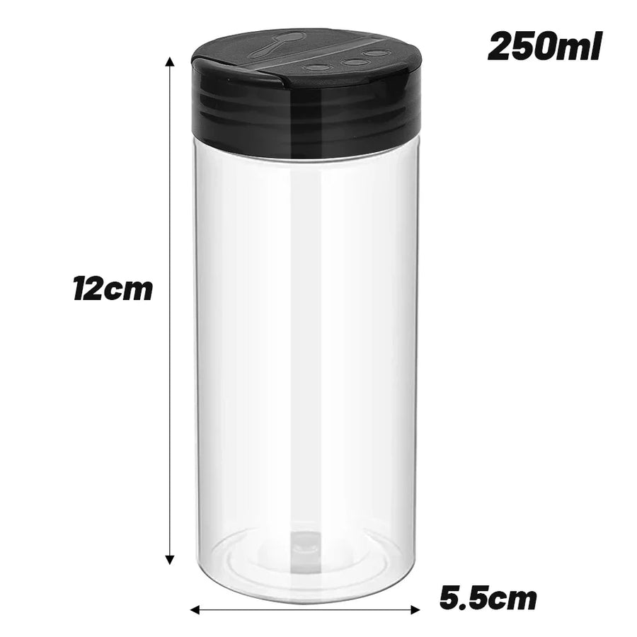 Kruidenpotjes kunststof shaker deksel 100-300 ml