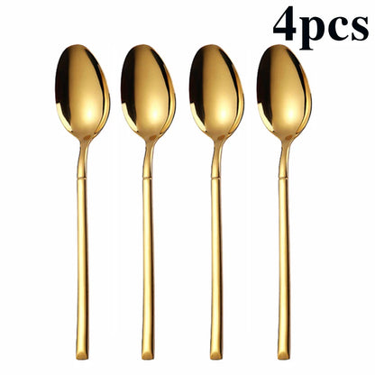 16-delige Gouden Bestekset Roestvrij Staal voor 4 Personen