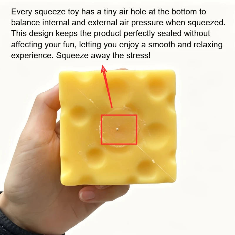 Squishy kaasblokje fidget toy