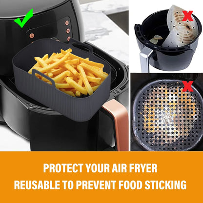 Siliconen airfryer bakvorm rechthoekig
