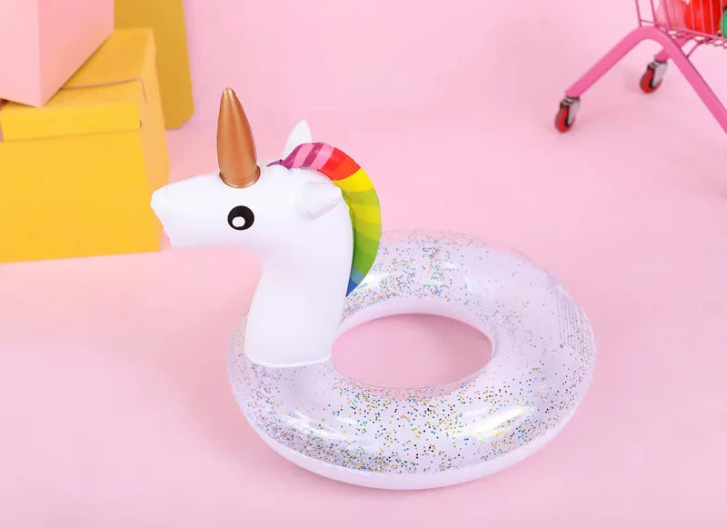 Inflatable Unicorn Flamingo Swim Ring for Summer Water Fun