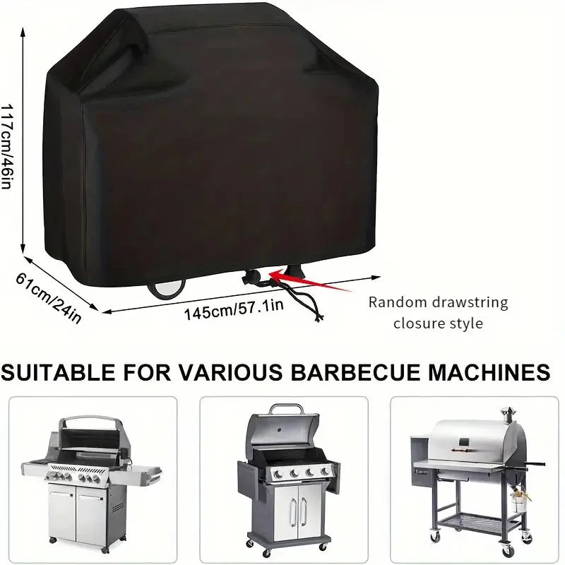Barbecuehoes 170x90x60 cm zwart