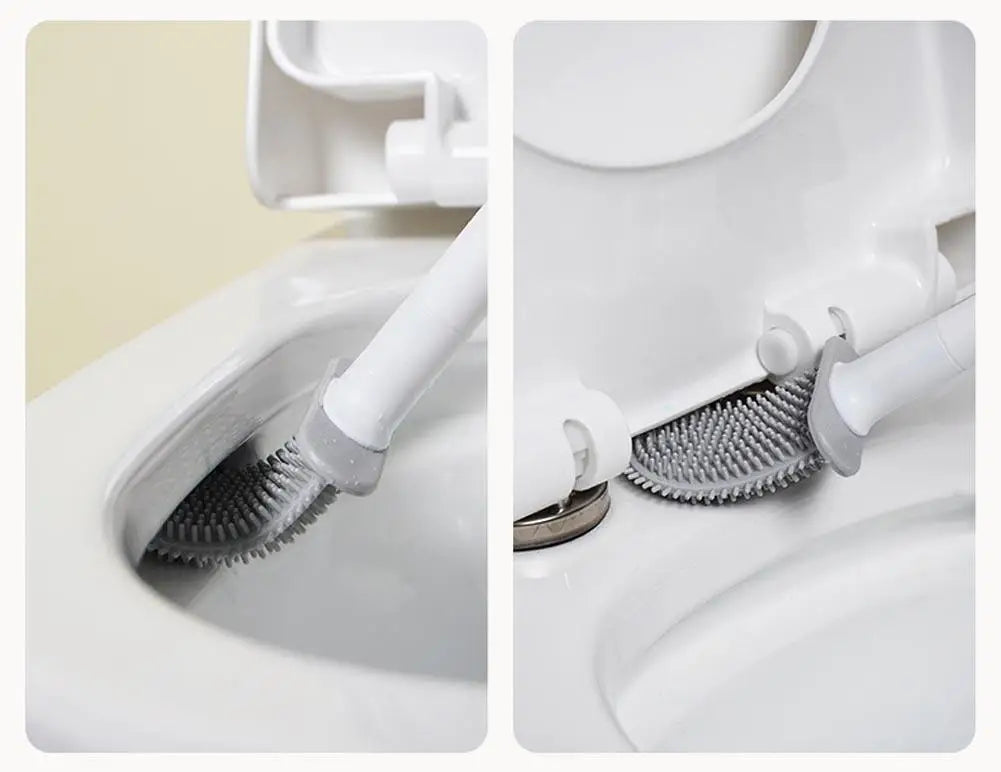 Toiletborstel siliconen ophangbaar met houder