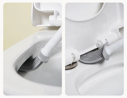 Toiletborstel siliconen ophangbaar met houder