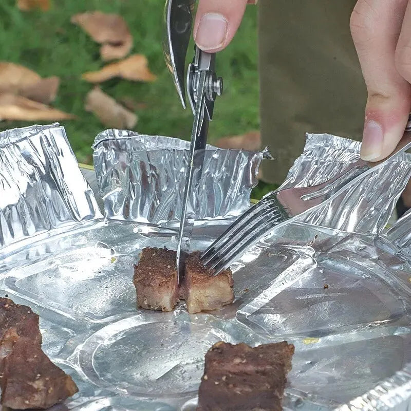 Opvouwbare Bestekset RVS met Blikopener voor Outdoor