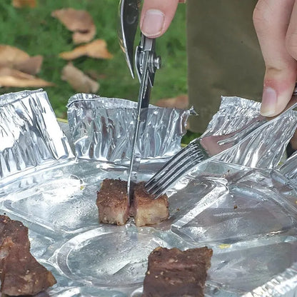 Opvouwbare Bestekset RVS met Blikopener voor Outdoor