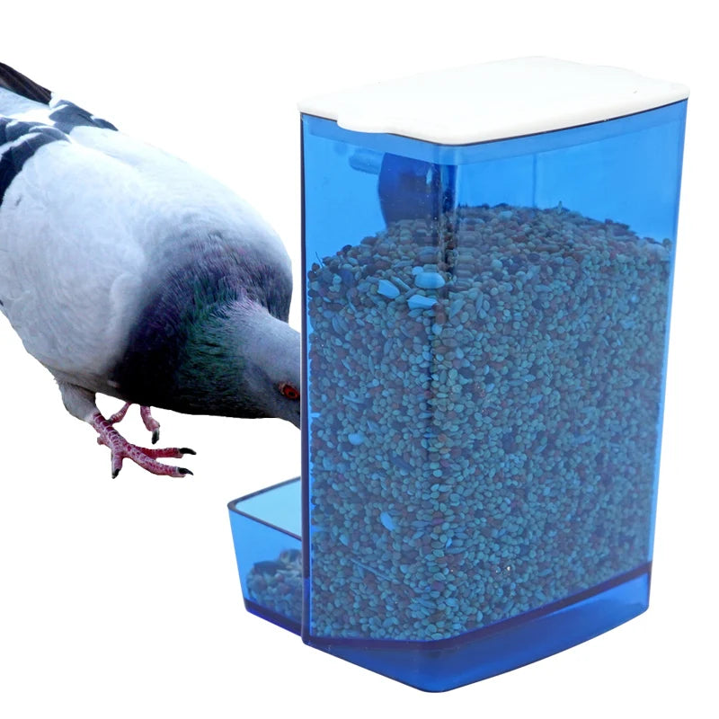 Vogelvoerbak hangend kunststof blauw
