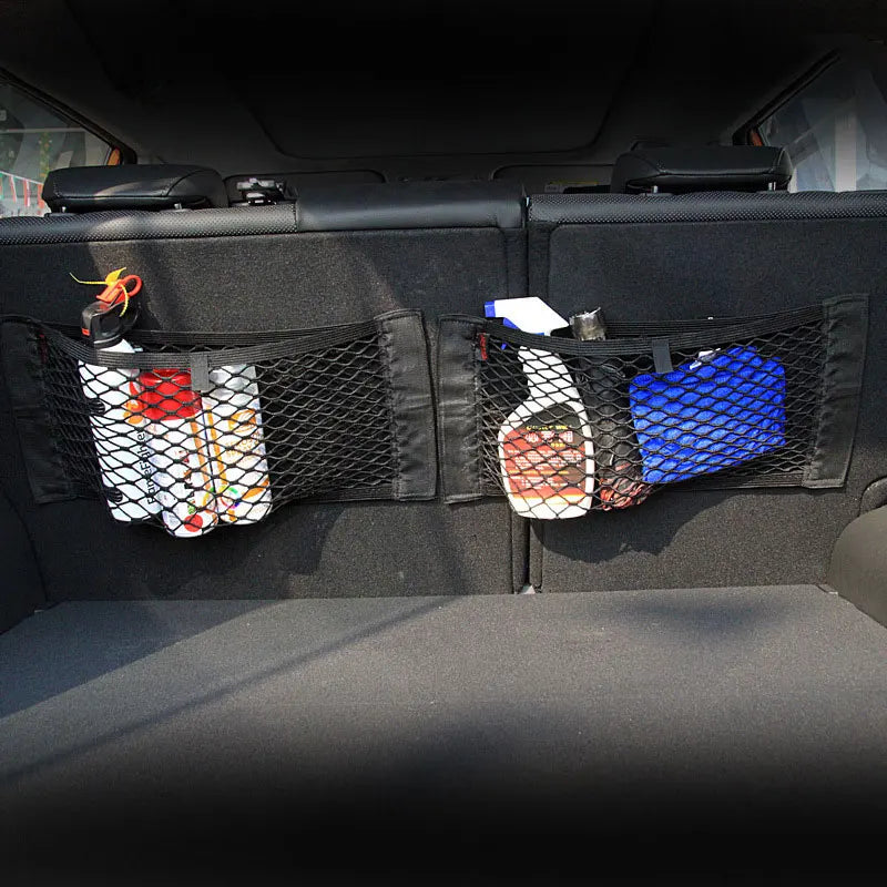 Auto kofferbak opbergnet dubbellaags elastisch