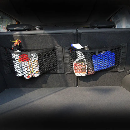 Auto kofferbak opbergnet dubbellaags elastisch