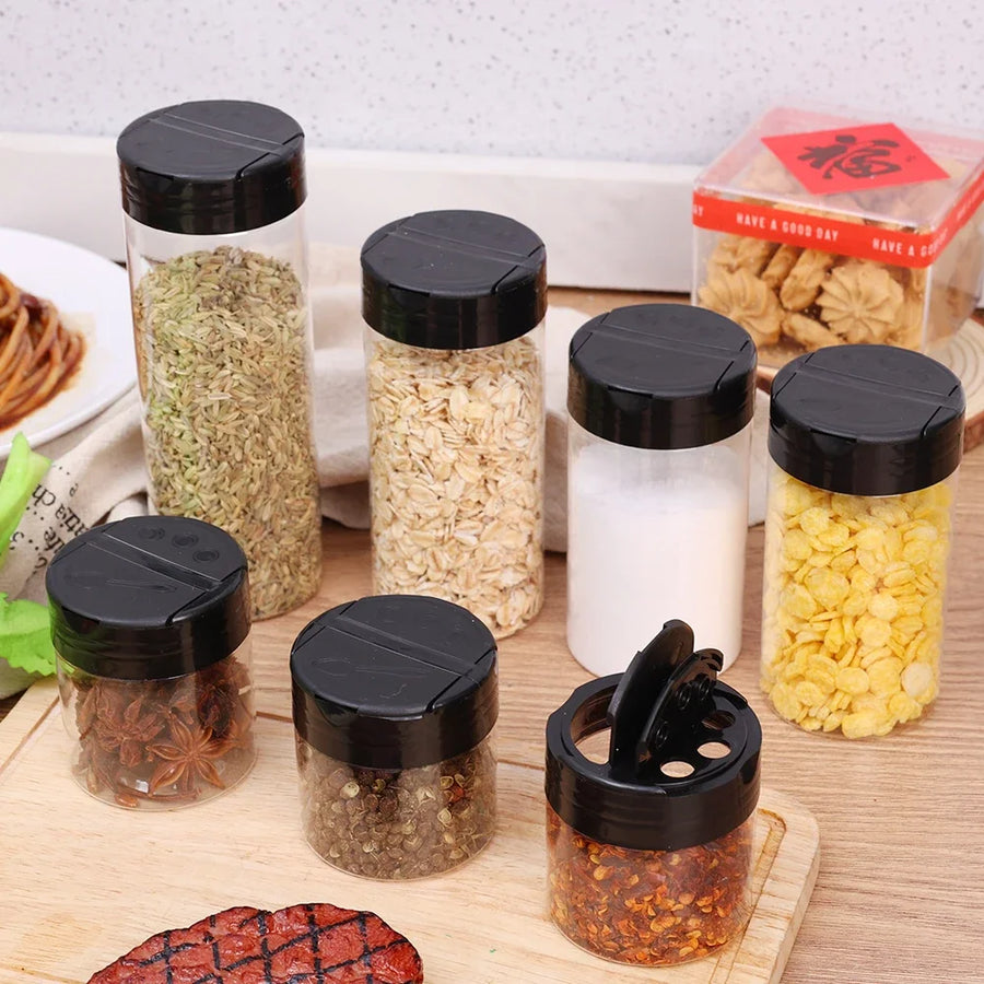 Kruidenpotjes kunststof shaker deksel 100-300 ml