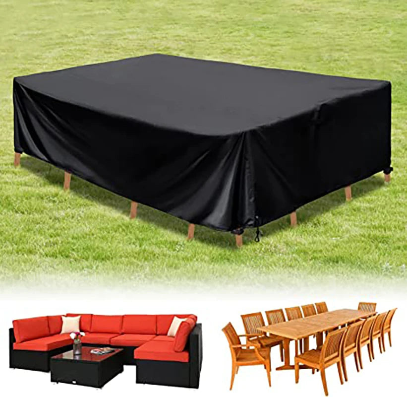 Tuinmeubelhoes 210D Oxford zwart-zilver