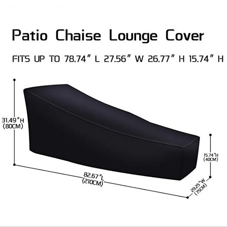 Loungestoelhoes zwart 210D