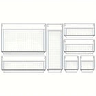 Lade-organizer set 10-delig transparant