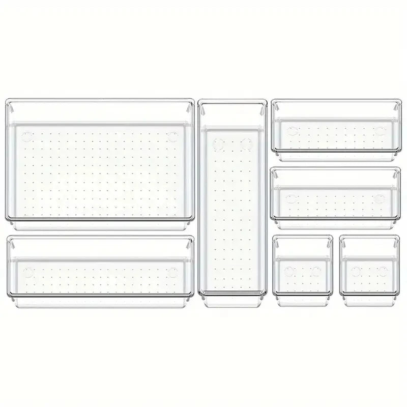 Lade-organizer set 10-delig transparant