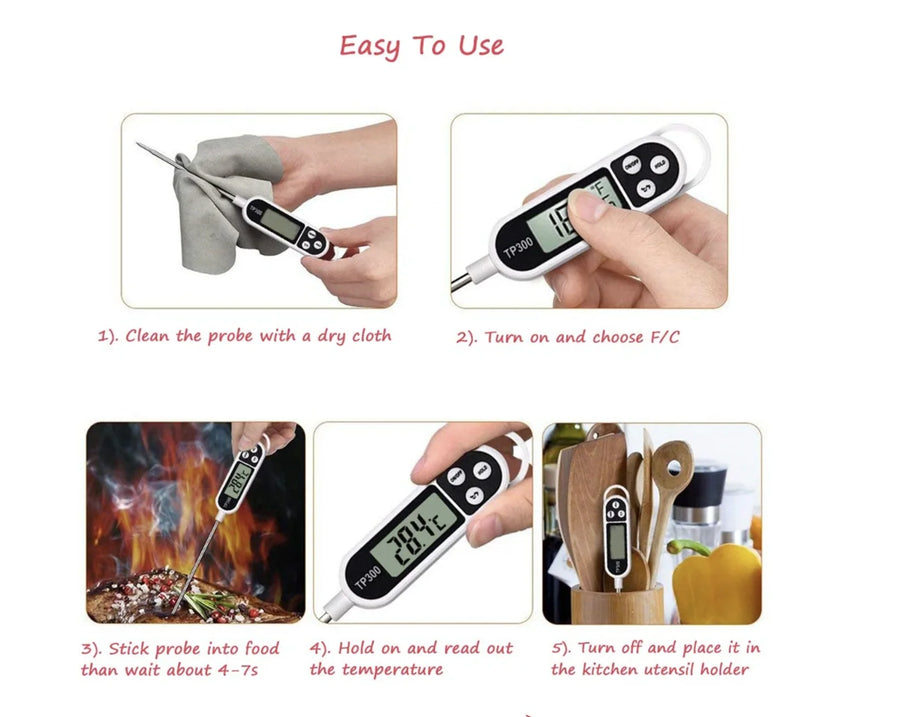 TP300 Digital Kitchen Meat Thermometer