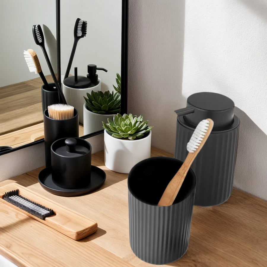 Schuimzeepdispenser kunststof wit zwart