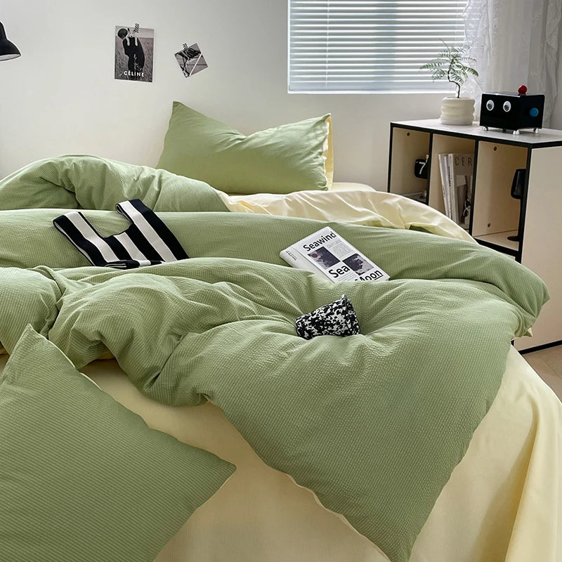 Dekbedovertrekset microfiber 3-delig met rits