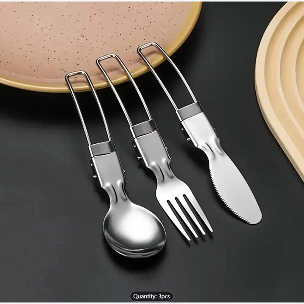 Vouwbaar RVS Bestekset 3-delig Outdoor