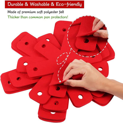 Rode panbeschermers set, 5-delig