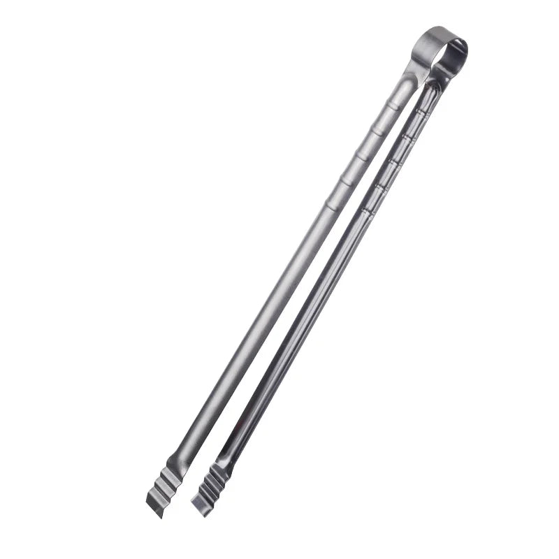 Long BBQ Tongs 45 cm Stainless Steel for Outdoor Cooking
