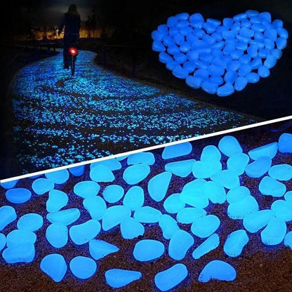 Decoratiestenen glow in the dark tuin aquarium