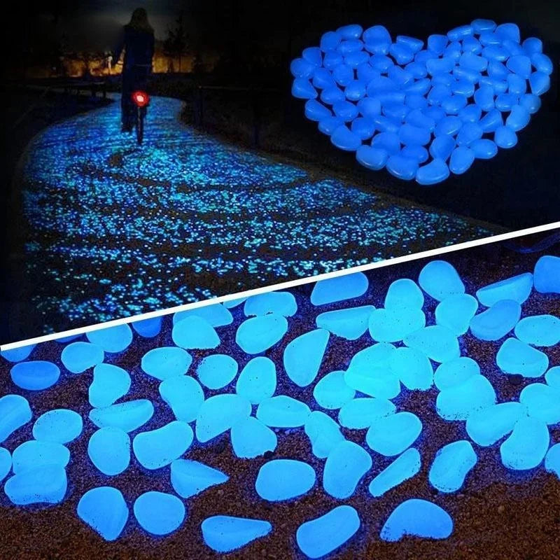 Decoratiestenen glow in the dark tuin aquarium