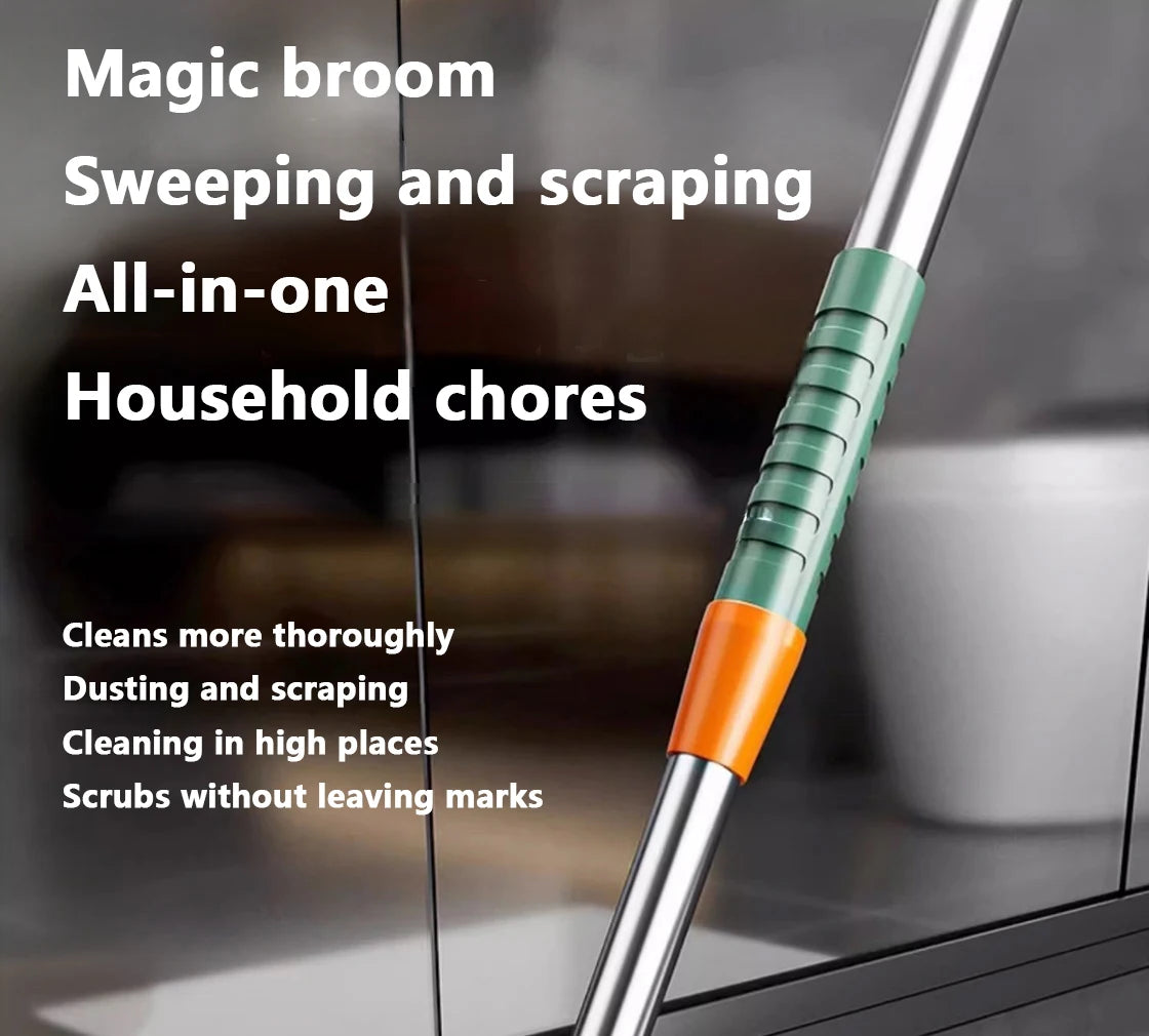 Siliconen schoonmaakbezem met wisser