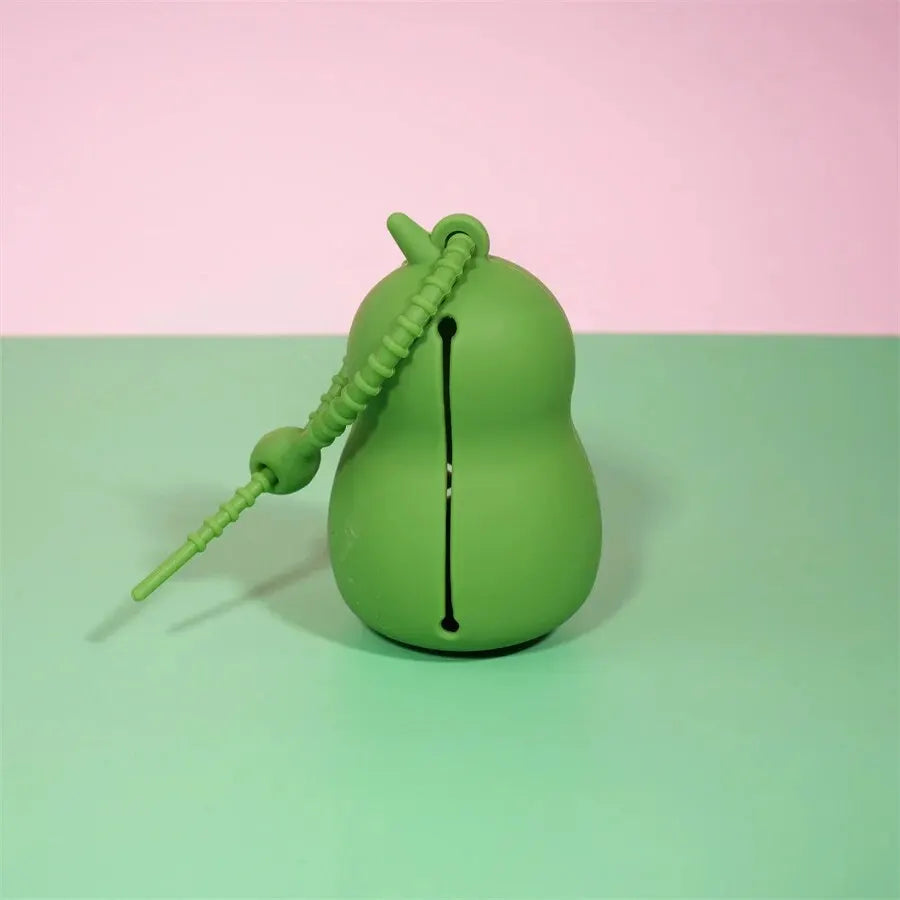 Hondenpoepzakjeshouder avocado met riemclip