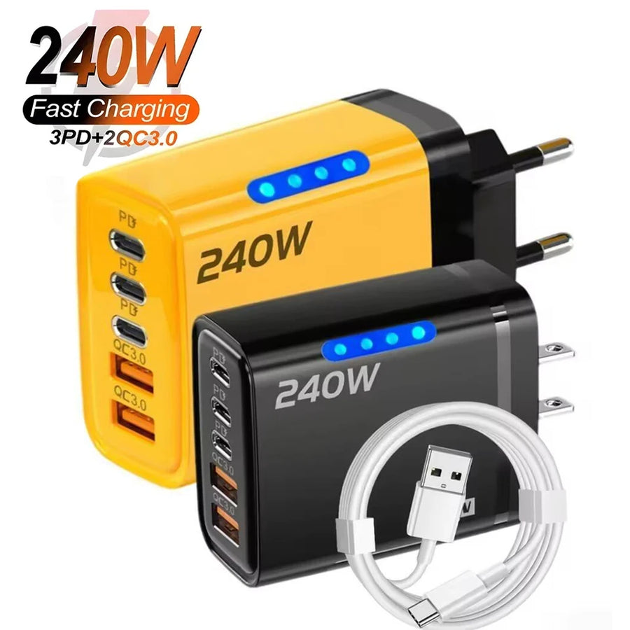 120W USB C  snellader EU stekker