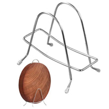 Keukenrek van roestvrij staal met houder voor snijplank en deksel