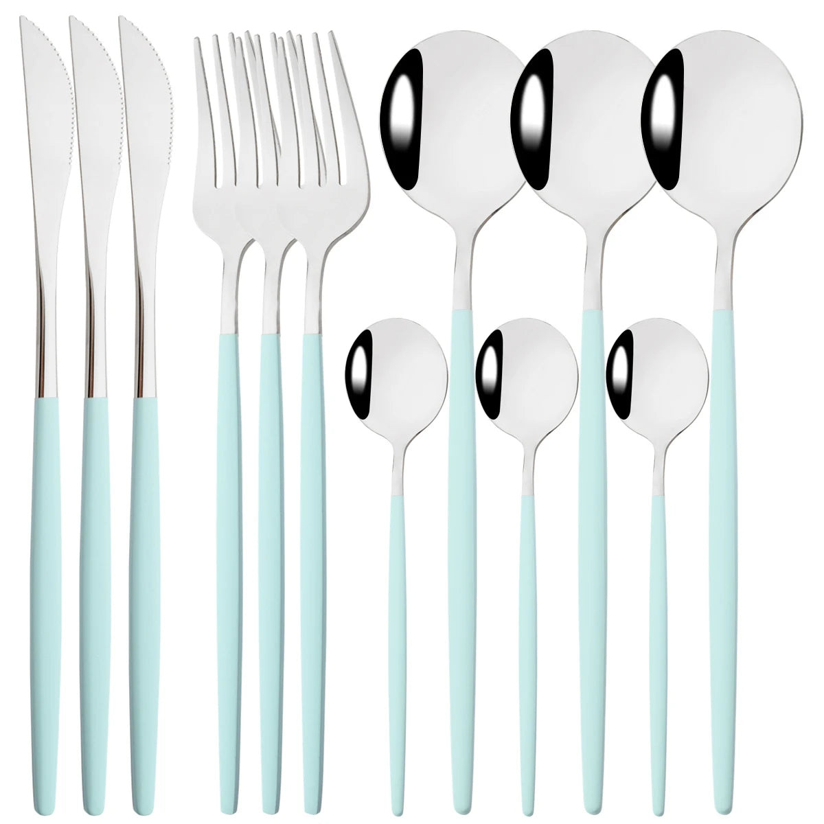 HELOTIC 12-delige Bestekset Zwart Goud Roestvrij Staal