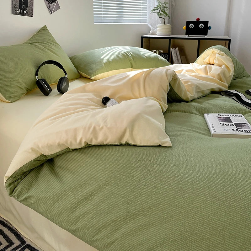 Dekbedovertrekset microfiber 3-delig met rits