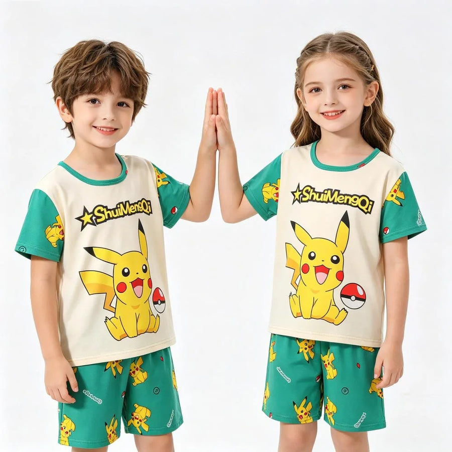 Kinder pyjama set korte mouw Pikachu polyester