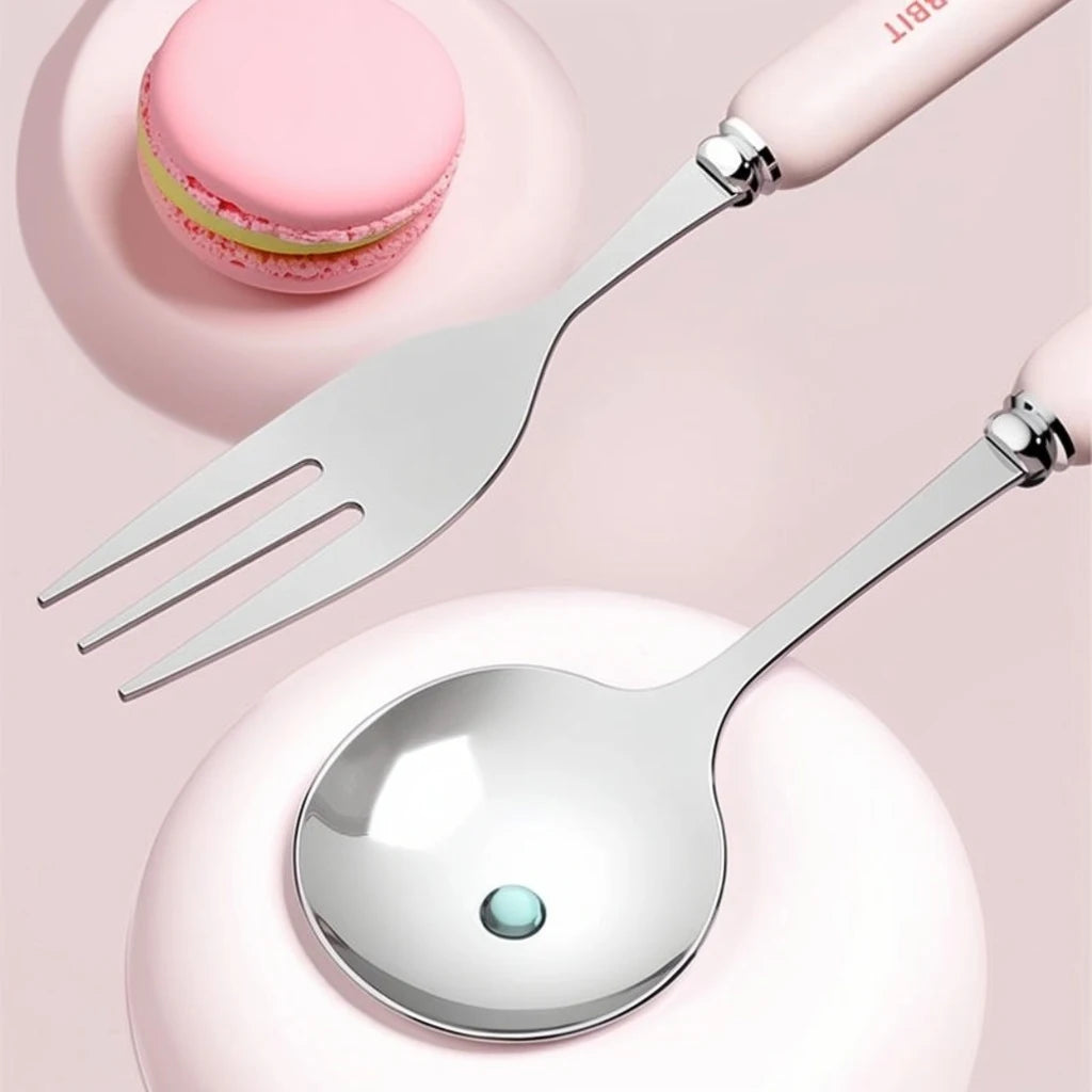 WORTHBUY Bestekset Draagbaar met Doos voor Kind en Student