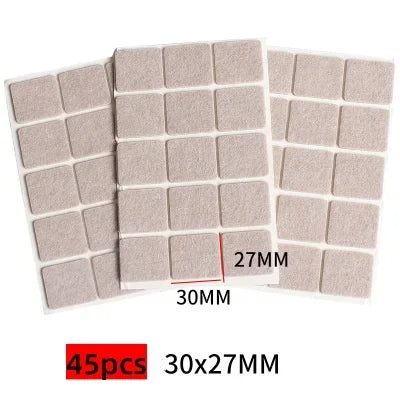 Meubelviltjes rechthoekig zelfklevend 3 mm