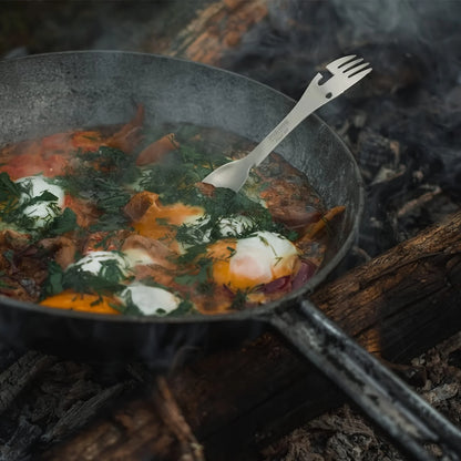 RVS Spork 5-in-1 voor Kamperen en Outdoor