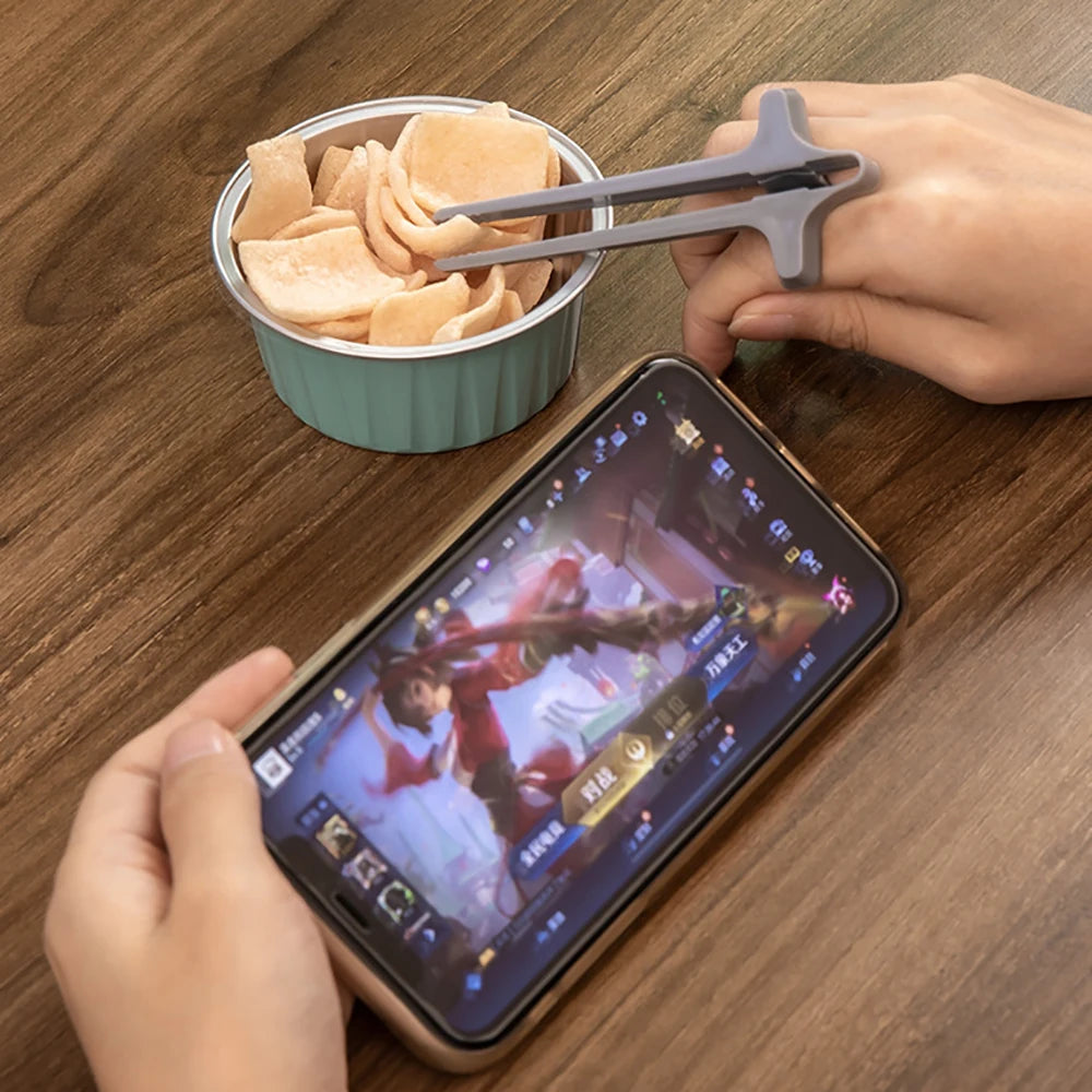 YOTOP Vinger Eetstokjes Houder Voor Snack En Gaming Voedselveilige Kunststof Herbruikbaar Compact 9,5 cm Voor Beginners