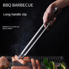 Long BBQ Tongs 45 cm Stainless Steel for Outdoor Cooking