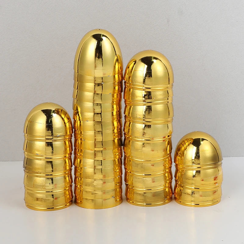 Paaseieren goudkleurig vulbaar 6 stuks