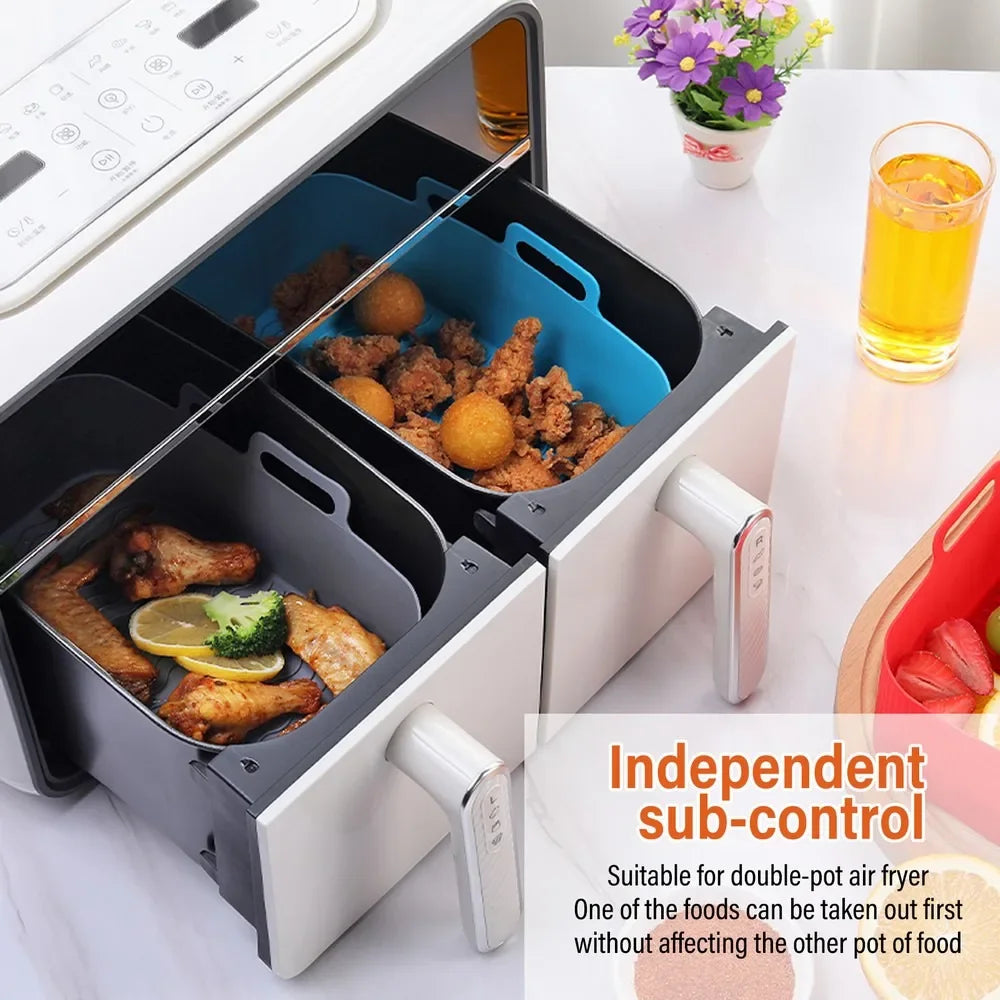 Siliconen airfryer bakvorm rechthoekig