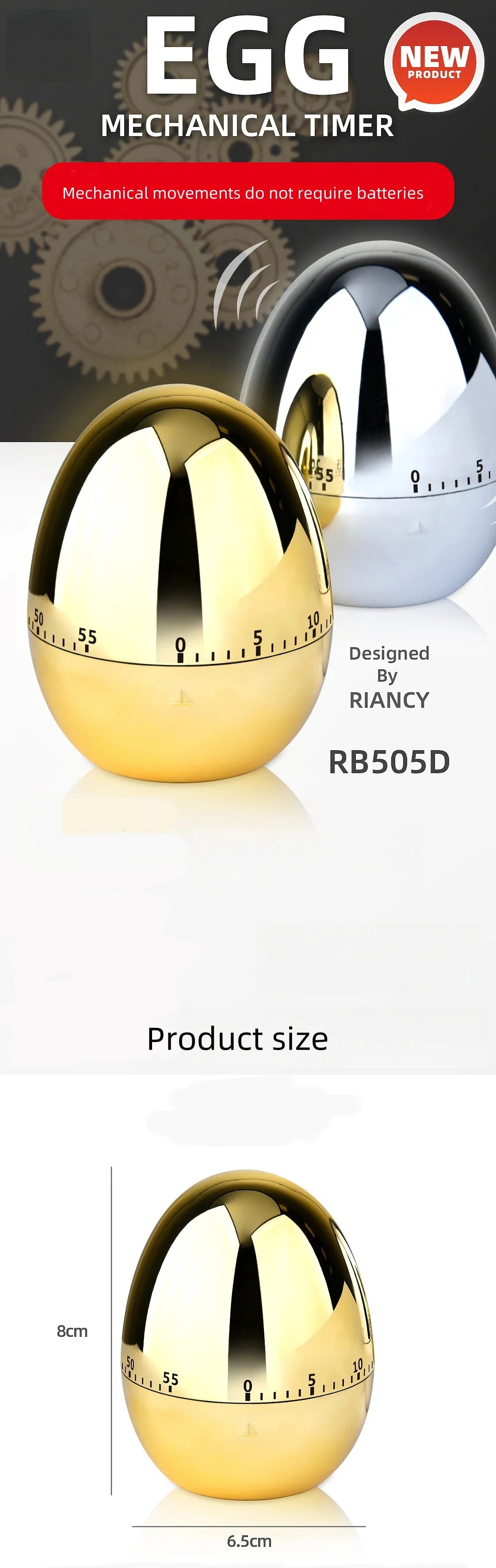 Kunststof kookwekker tot 60 minuten