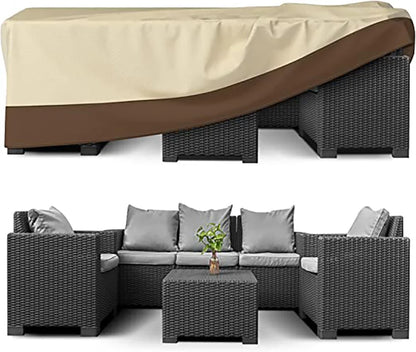 Waterdichte Tuinmeubelhoes Zwart-Zilver van 210D Oxford Stof