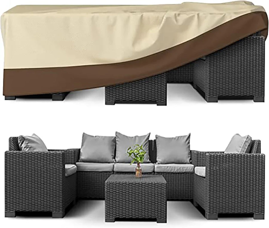 Tuinmeubelhoes 210D Oxford zwart-zilver