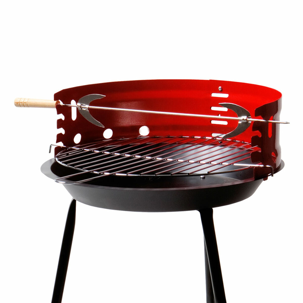 Aktive Barbecue Draagbare Aktive Hout Ijzer 37,5 X 70 X 38,5 Cm (4 Stuks) Rood