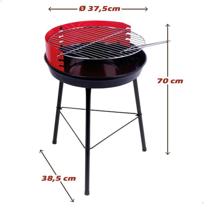 Aktive Barbecue Draagbare Aktive Hout Ijzer 37,5 X 70 X 38,5 Cm (4 Stuks) Rood