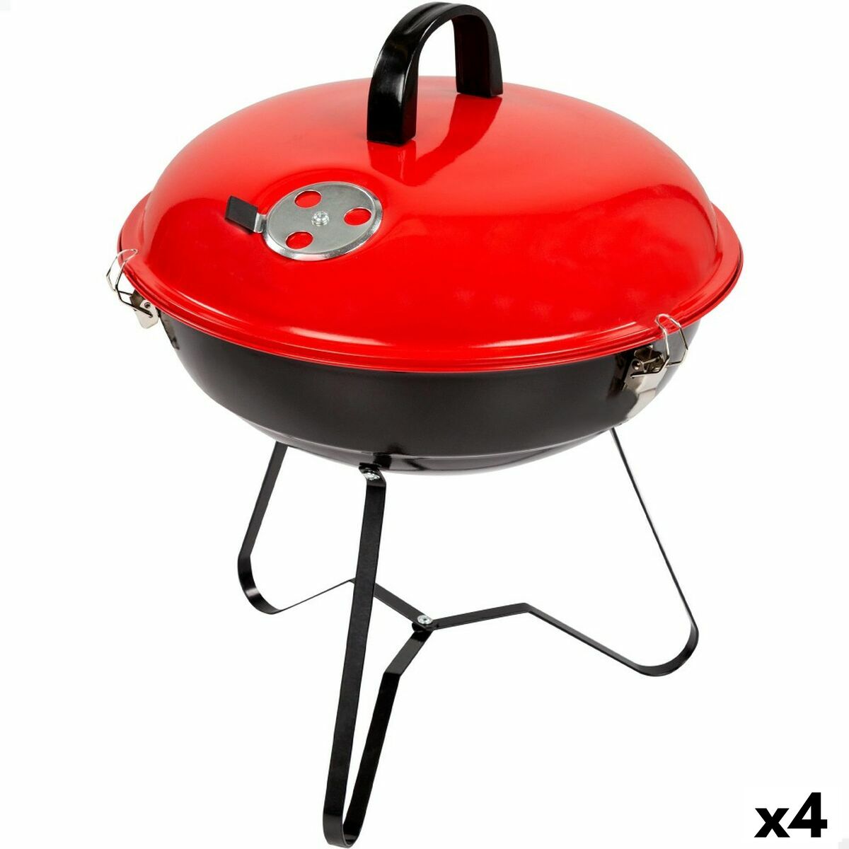 Aktive Barbecue Draagbare Aktive Geëmailleerd Metaal Ø 36 Cm 36 X 44 X 36 Cm (4 Stuks) Rood