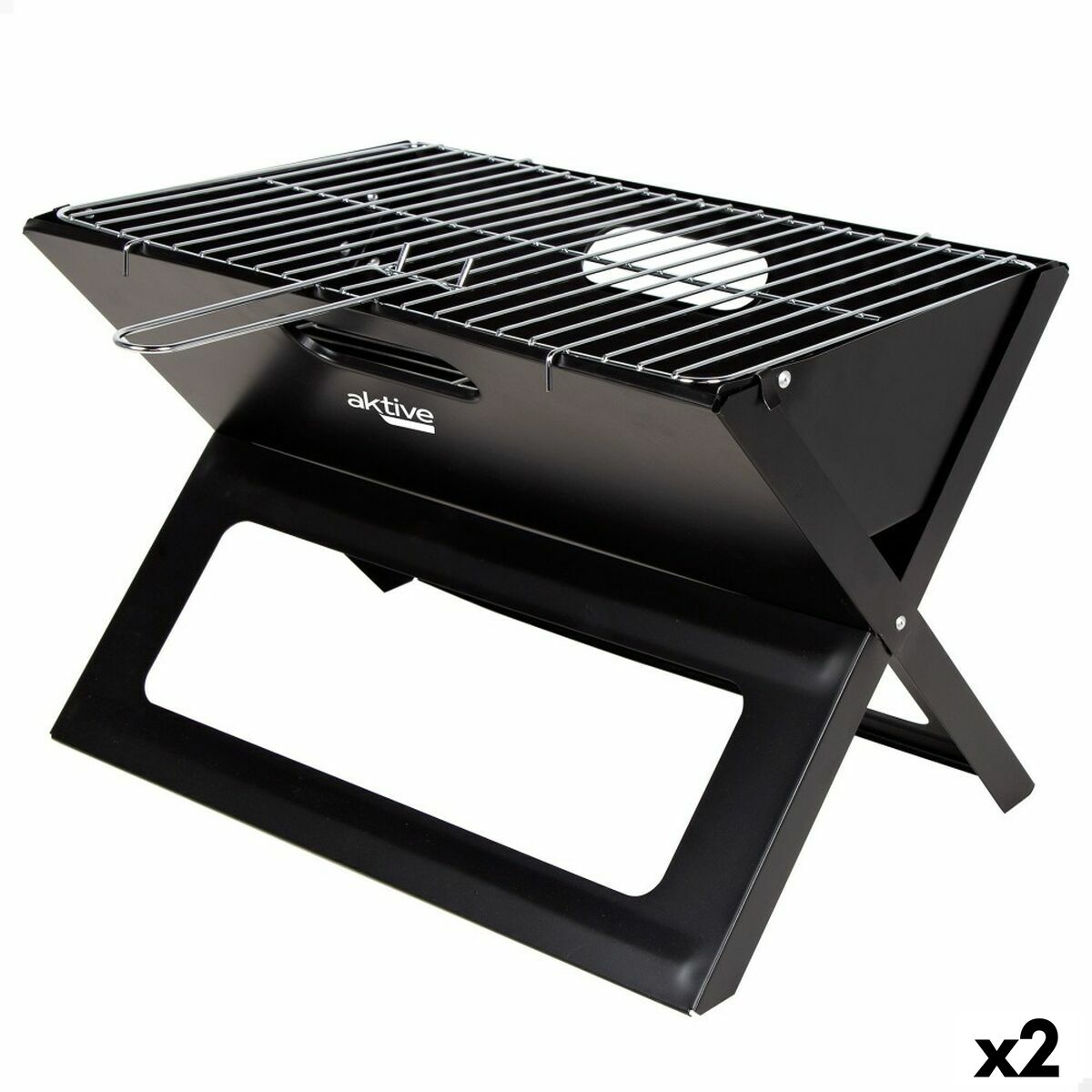 Aktive Barbecue Draagbare Aktive Zwart Staal Ijzer 45 X 30 X 29 Cm